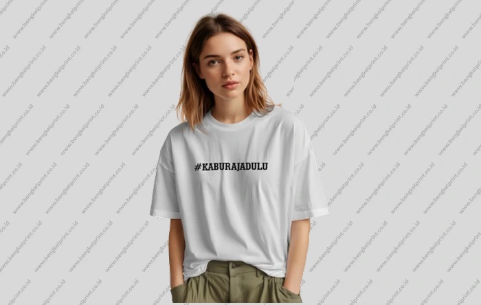 Inspirasi Desain Sablon Kaos #kaburajadulu yang Sedang Viral